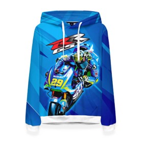 Женская толстовка 3D с принтом Suzuki MotoGP , 100% полиэстер  | двухслойный капюшон со шнурком для регулировки, мягкие манжеты на рукавах и по низу толстовки, спереди карман-кенгуру с мягким внутренним слоем. | Тематика изображения на принте: bike | bikes | moto | moto gp | motogp | motorcycle | suzuki | suzuki moto gp | suzuki motogp | байкер | мото | мото гп | мотогонки | мотогп | мотоцикл | мотоциклист | мотоциклы | сузуки | сузуки мото | сузуки мотогп