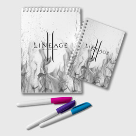 Блокнот с принтом LINEAGE 2 , 100% бумага | 48 листов, плотность листов — 60 г/м2, плотность картонной обложки — 250 г/м2. Листы скреплены удобной пружинной спиралью. Цвет линий — светло-серый
 | armor | characters | erak note | kim sung hwan | lineage | lineage 2 | lineage antharas | lineage eternal | minimalism | shield | twilight resistance | warrior | персонажи