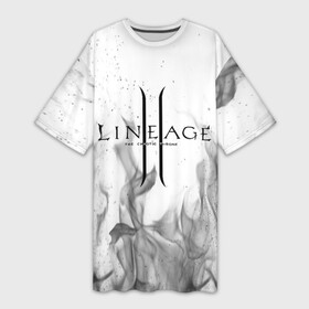 Платье-футболка 3D с принтом LINEAGE 2. ,  |  | armor | characters | erak note | kim sung hwan | lineage | lineage 2 | lineage antharas | lineage eternal | minimalism | shield | twilight resistance | warrior | персонажи