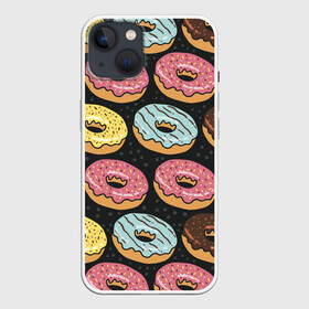 Чехол для iPhone 13 с принтом Сладкоежка ,  |  | еда | пончик | пончики | сладкое | сладкоежка | сладкоежкам