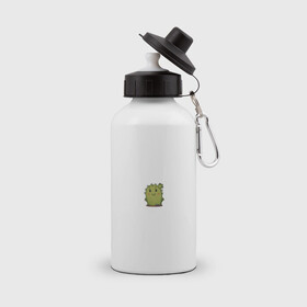 Бутылка спортивная с принтом кактус , металл | емкость — 500 мл, в комплекте две пластиковые крышки и карабин для крепления | emoji рисунок | kaktus | кактус | кактусик | смайл | стикер | эмоджи
