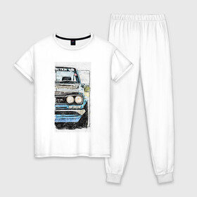 Женская пижама хлопок с принтом HAKOSUKA GT-R , 100% хлопок | брюки и футболка прямого кроя, без карманов, на брюках мягкая резинка на поясе и по низу штанин | Тематика изображения на принте: nissan | nissan240sx | nissan350z | nissan370z | nissangtr | nissangtrlovers | nissannation | nissanpatrol | nissansilvia | nissanskyline | nissanskylinegtr | nissanusa | nissanz | автомобиль | гтр | искусство | карандашом | комикс | на бум