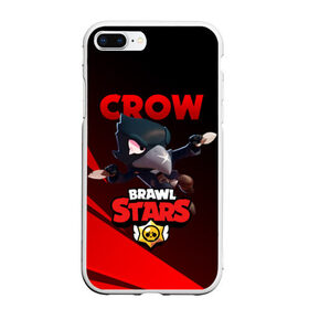 Чехол для iPhone 7Plus/8 Plus матовый с принтом BRAWL STARS CROW , Силикон | Область печати: задняя сторона чехла, без боковых панелей | brawl stars | crow | leon | leon shark | leon werewolf | sally leon | shark | stars | werewolf | акула | берли | ворон | леон | леон акула | оборотень | оборотень леон | спайк | эль примо