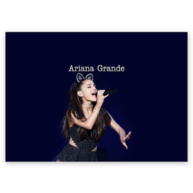 Поздравительная открытка с принтом Ariana Grande (Ариана Гранде) , 100% бумага | плотность бумаги 280 г/м2, матовая, на обратной стороне линовка и место для марки
 | ariana grande | актриса | американская певица | ариана | ариана гранде | гранде | девушка | музыка | певица | песни | продюсер