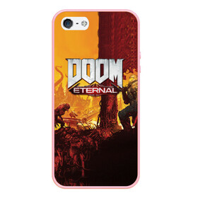 Чехол для iPhone 5/5S матовый с принтом DOOM eternal 2020 , Силикон | Область печати: задняя сторона чехла, без боковых панелей | Тематика изображения на принте: 2020 | dom | doom | eternal | fortnite | pubg | дом | дум | дуум | пабг | пубг | фортнайт