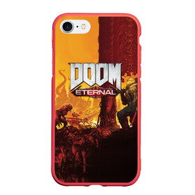 Чехол для iPhone 7/8 матовый с принтом DOOM eternal 2020 , Силикон | Область печати: задняя сторона чехла, без боковых панелей | Тематика изображения на принте: 2020 | dom | doom | eternal | fortnite | pubg | дом | дум | дуум | пабг | пубг | фортнайт