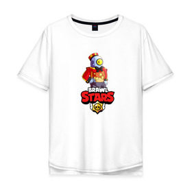 Мужская футболка хлопок Oversize с принтом BRAWL STARS:БАРЛИ , 100% хлопок | свободный крой, круглый ворот, “спинка” длиннее передней части | 