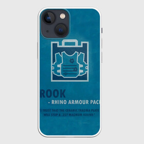 Чехол для iPhone 13 mini с принтом Rook (R6s) ,  |  | art | game | gign | logo | rainbow | rook | shooter | siege | six | ubisoft | арт | игра | игры | компьютерные | лого | оперативник | осада | персонаж | радуга 6 | рук | шутер