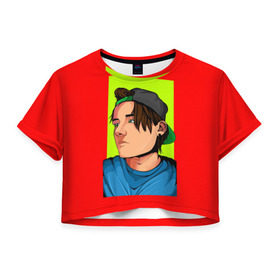 Женская футболка Crop-top 3D с принтом Ивангай Хаю-Хай , 100% полиэстер | круглая горловина, длина футболки до линии талии, рукава с отворотами | angst | awen | eeoneguy | flame | sugar | блогер | ива | ивангай | хай | хаю | эйва | эйван | ютубер