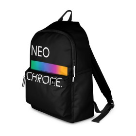 Рюкзак 3D с принтом NEO CHROME , 100% полиэстер | лямки с регулируемой длиной, сверху петелька, чтобы рюкзак можно было повесить на вешалку. Основное отделение закрывается на молнию, как и внешний карман. Внутри два дополнительных кармана, один из которых закрывается на молнию. По бокам два дополнительных кармашка | Тематика изображения на принте: rgb | контрастный | круг | металл | мудрость | мысль | надпись | палитра | радуга | радужный | символ | сфера | текст | фраза | цветной | яркий