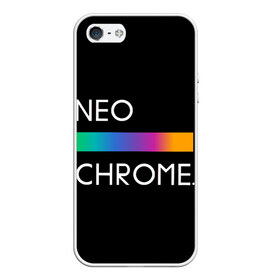 Чехол для iPhone 5/5S матовый с принтом NEO CHROME , Силикон | Область печати: задняя сторона чехла, без боковых панелей | Тематика изображения на принте: rgb | контрастный | круг | металл | мудрость | мысль | надпись | палитра | радуга | радужный | символ | сфера | текст | фраза | цветной | яркий