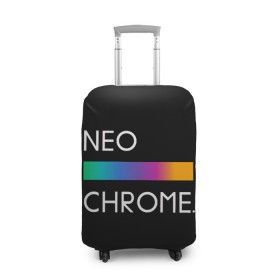 Чехол для чемодана 3D с принтом NEO CHROME , 86% полиэфир, 14% спандекс | двустороннее нанесение принта, прорези для ручек и колес | rgb | контрастный | круг | металл | мудрость | мысль | надпись | палитра | радуга | радужный | символ | сфера | текст | фраза | цветной | яркий