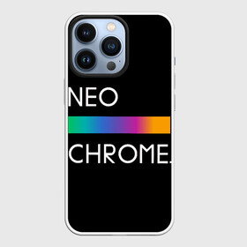 Чехол для iPhone 13 Pro с принтом NEO CHROME ,  |  | rgb | контрастный | круг | металл | мудрость | мысль | надпись | палитра | радуга | радужный | символ | сфера | текст | фраза | цветной | яркий