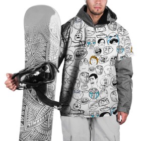 Накидка на куртку 3D с принтом МЕМЫ , 100% полиэстер |  | meme | pattern | smile | интернет приколы | мем | мемы | паттерн | прикол | рожицы | смайл | юмор