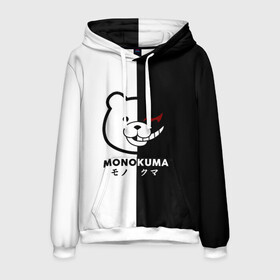 Мужская толстовка 3D с принтом _Monokuma_ , 100% полиэстер | двухслойный капюшон со шнурком для регулировки, мягкие манжеты на рукавах и по низу толстовки, спереди карман-кенгуру с мягким внутренним слоем. | anime | character | dangan ronpa | kawai | manga | аниме | анимэ | глаз | данганронпа | двухцветная | директор | злодей | из | изображение | кавай | крутой | лицо | манга | медведь | милый | мишка | на груди | необычный | нос