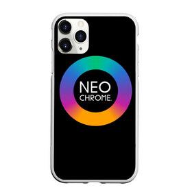 Чехол для iPhone 11 Pro матовый с принтом NEO CHROME , Силикон |  | контрастный | металл | радуга | радужный | цветной | яркий