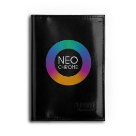 Обложка для автодокументов с принтом NEO CHROME , натуральная кожа |  размер 19,9*13 см; внутри 4 больших “конверта” для документов и один маленький отдел — туда идеально встанут права | Тематика изображения на принте: контрастный | металл | радуга | радужный | цветной | яркий