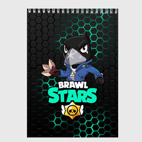 Скетчбук с принтом BRAWL STARS CROW , 100% бумага
 | 48 листов, плотность листов — 100 г/м2, плотность картонной обложки — 250 г/м2. Листы скреплены сверху удобной пружинной спиралью | bibi | brawl stars | crow | el brown | leon | leon shark | max | sally leon | shark | stars | акула | биби | ворон | леон