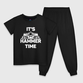 Детская пижама хлопок с принтом Its hammer time , 100% хлопок |  брюки и футболка прямого кроя, без карманов, на брюках мягкая резинка на поясе и по низу штанин
 | hammer time | lewis hamilton | льюис хэмилтон