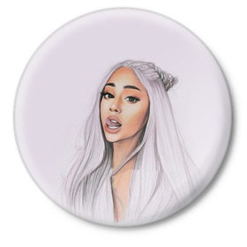 Значок с принтом Ariana Grande (Ариана Гранде) ,  металл | круглая форма, металлическая застежка в виде булавки | ariana grande | актриса | американская певица | ариана | ариана гранде | гранде | девушка | музыка | певица | песни | продюсер