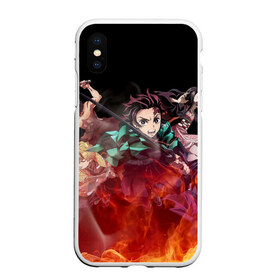 Чехол для iPhone XS Max матовый с принтом KIMETSU NO YAIBA , Силикон | Область печати: задняя сторона чехла, без боковых панелей | demon slayer | demon slayer: kimetsu no yaiba | kimetsu | kimetsu no yaiba | nezuko | slayer | tanjiro | клинок рассекающий демонов | незуко | танджиро | шинобу кочо