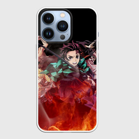 Чехол для iPhone 13 Pro с принтом Kimetsu no Yaiba в пламени ,  |  | demon slayer | demon slayer: kimetsu no yaiba | kimetsu | kimetsu no yaiba | nezuko | slayer | tanjiro | клинок рассекающий демонов | незуко | танджиро | шинобу кочо