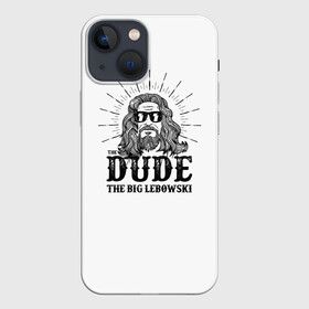 Чехол для iPhone 13 mini с принтом The Big Lebowski ,  |  | Тематика изображения на принте: criminal | dude | gangster | the big lebowski | the jesus rolls | большой лебовски | броски хесуса | гангстер | криминал | фильм | чувак