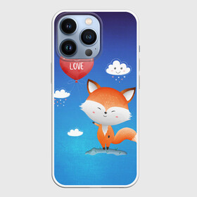 Чехол для iPhone 13 Pro с принтом Милый лисенок ,  |  | fox | венок | животные | лиса | лисенок | лисичка | полевые цветы | полынь | рисунок | ромашки | стикер | цветы