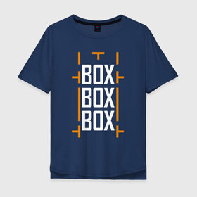 Мужская футболка хлопок Oversize с принтом Box box box , 100% хлопок | свободный крой, круглый ворот, “спинка” длиннее передней части | f1 | формула 1