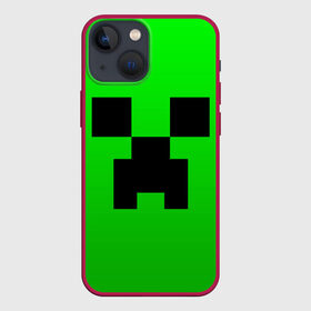 Чехол для iPhone 13 mini с принтом MINECRAFT CREEPER | КРИПЕР ,  |  | Тематика изображения на принте: block | criper | cube | minecraft | pixel | блок | геометрия | крафт | крипер | кубики | майнкрафт | пиксели