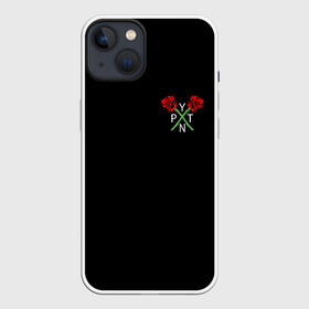 Чехол для iPhone 13 с принтом PAYTON MOORMEIER (НА СПИНЕ) ,  |  | flower | payton moormeier | roses | tiktok | автограф payton | блогер | пейтон | пейтон моормиер | розы | тикток | тиктокер | цветы | ютубер