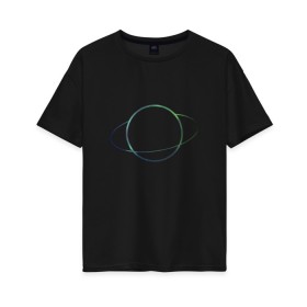 Женская футболка хлопок Oversize с принтом Планета , 100% хлопок | свободный крой, круглый ворот, спущенный рукав, длина до линии бедер
 | planet | space | астрономия | звезда | звёзды | космос | орбита | планета