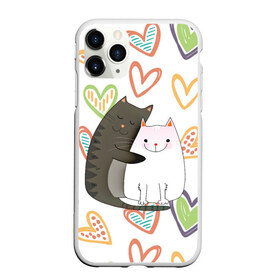Чехол для iPhone 11 Pro матовый с принтом Сладкая парочка , Силикон |  | 14 февраля | 8 марта | валентинов день | верность | влюбленность | влюбленные | вместе навсегда | двое | девичник | девушке | кот | коты | кошка | кошки | любимая | любимый | люблю | люблю тебя | мы с то