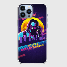 Чехол для iPhone 13 Pro Max с принтом You Are Breathtaking ,  |  | breathtaking | cyber | cyberpunk | cyberpunk2077 | keanu reeves | киану | киану ривз | киберпанк | киберпанк 2077 | ретро | ривз