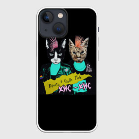 Чехол для iPhone 13 mini с принтом Кис Кис ,  |  | Тематика изображения на принте: punk | punk rock | rock | алина олешева | кис | кис кис | кокос | панк | панк рок | рок | софья сомусева | хмурый