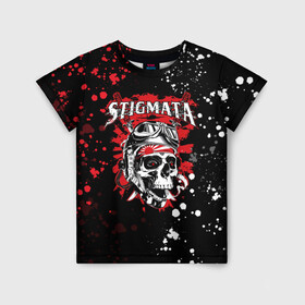 Детская футболка 3D с принтом Stigmata , 100% гипоаллергенный полиэфир | прямой крой, круглый вырез горловины, длина до линии бедер, чуть спущенное плечо, ткань немного тянется | music | rock | stigmata | альтернатива | музыка | рок | стигмата | тарас уманскии