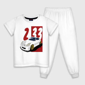 Детская пижама хлопок с принтом Nissan Fairlady Z33 , 100% хлопок |  брюки и футболка прямого кроя, без карманов, на брюках мягкая резинка на поясе и по низу штанин
 | 
