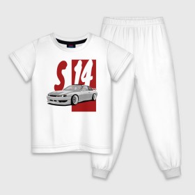 Детская пижама хлопок с принтом Nissan Silvia S14 , 100% хлопок |  брюки и футболка прямого кроя, без карманов, на брюках мягкая резинка на поясе и по низу штанин
 | Тематика изображения на принте: 