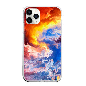 Чехол для iPhone 11 Pro Max матовый с принтом Краски , Силикон |  | fire | абстракция | вода | градиент | искусство | краски | огни | огонь | отражение | разводы | стихии