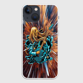 Чехол для iPhone 13 mini с принтом ROCK GIRL ,  |  | angga | art | girl | rock | rok | swamp | thing | арт | гитарист | минимализм | рок