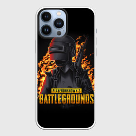 Чехол для iPhone 13 Pro Max с принтом PUBG | ПАБГ ,  |  | Тематика изображения на принте: action | battle royal | bright | fire | flame | game | heat | light | play | playerunknowns battlegrounds | pubg | wildfire | winner winner chiken dinner | искры | огненный | огонь | пабг | пламя | пожар | шутер