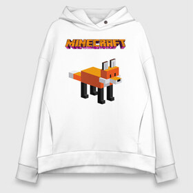 Женское худи Oversize хлопок с принтом Minecraft - лиса , френч-терри — 70% хлопок, 30% полиэстер. Мягкий теплый начес внутри —100% хлопок | боковые карманы, эластичные манжеты и нижняя кромка, капюшон на магнитной кнопке | ender dragon | enderman | minecraft | phantom | the end | the nether | the overworld | wither | визера | майнкрафт | незер | ремесло | шахта добывать | энд | эндер дракон