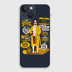Чехол для iPhone 13 mini с принтом Джеффри ,  |  | dude | film | бриджес | герой | джефф | джеффри | дюдя | комедия | лебовски | персонаж | фильм | чувак