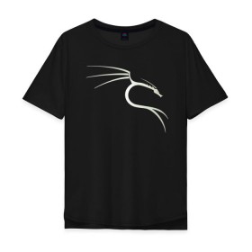 Мужская футболка хлопок Oversize с принтом Kali Linux , 100% хлопок | свободный крой, круглый ворот, “спинка” длиннее передней части | Тематика изображения на принте: kali | linux | кали | линукс