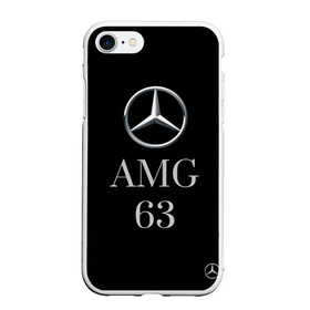 Чехол для iPhone 7/8 матовый с принтом Mersedes AMG 63 , Силикон | Область печати: задняя сторона чехла, без боковых панелей | 63. | amg | mersedes