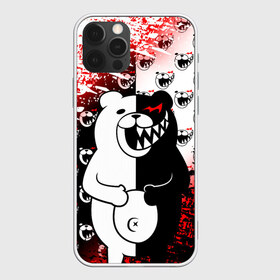 Чехол для iPhone 12 Pro Max с принтом MONOKUMA , Силикон |  | Тематика изображения на принте: anime | bear | black  white | danganronpa | kurokuma | monodam | monokuma | monomi | monotaro | pink | rabbit | school | shirokuma | аниме | главарь | мoноми | монокума | черно белый | школа