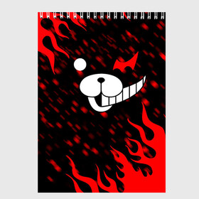 Скетчбук с принтом MONOKUMA , 100% бумага
 | 48 листов, плотность листов — 100 г/м2, плотность картонной обложки — 250 г/м2. Листы скреплены сверху удобной пружинной спиралью | anime | bear | black  white | danganronpa | kurokuma | monodam | monokuma | monomi | monotaro | pink | rabbit | school | shirokuma | аниме | главарь | мoноми | монокума | черно белый | школа