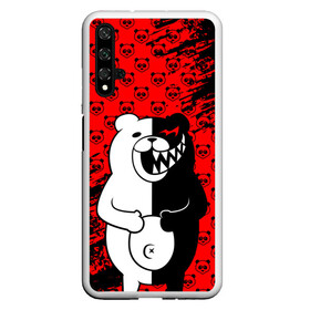 Чехол для Honor 20 с принтом MONOKUMA , Силикон | Область печати: задняя сторона чехла, без боковых панелей | anime | bear | black  white | danganronpa | kurokuma | monodam | monokuma | monomi | monotaro | pink | rabbit | school | shirokuma | аниме | главарь | мoноми | монокума | черно белый | школа