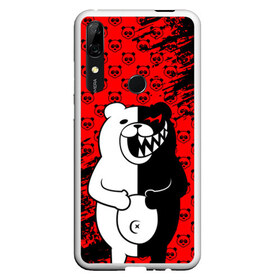 Чехол для Honor P Smart Z с принтом MONOKUMA , Силикон | Область печати: задняя сторона чехла, без боковых панелей | Тематика изображения на принте: anime | bear | black  white | danganronpa | kurokuma | monodam | monokuma | monomi | monotaro | pink | rabbit | school | shirokuma | аниме | главарь | мoноми | монокума | черно белый | школа