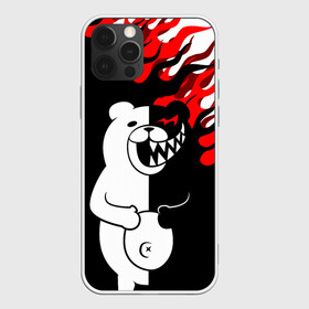 Чехол для iPhone 12 Pro с принтом MONOKUMA. , силикон | область печати: задняя сторона чехла, без боковых панелей | anime | bear | black  white | danganronpa | kurokuma | monodam | monokuma | monomi | monotaro | pink | rabbit | school | shirokuma | аниме | главарь | мoноми | монокума | черно белый | школа